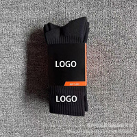 Chaussettes de marque en coton pour hommes, décontractées, en tricot jacquard, avec lettres, en gros, pour les sportifs