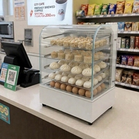 Comptoir Bain Marie couvercle en verre incurvé électrique Dim Sum Machine de réchauffement en acier inoxydable Restaurant extérieur chignon vapeur