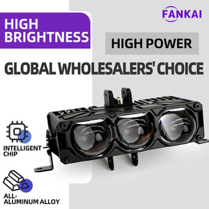Triple Beam Led <b>Driving</b> <b>Light</b> 6000K 55W 12V 6000Lm For Offroad Motorcycle Car Upgrade Universal Fit - Product Image 3