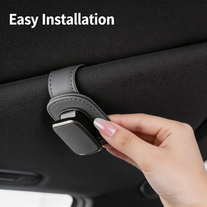 Auto-Brillenclip 2025 Universeller Sonnenblenden-Brillenhalter aus PU-Leder mit Ticket- und Kartenclip, Brillenhalterung aus Legierung, Auto-Zubehör - Product Image 5