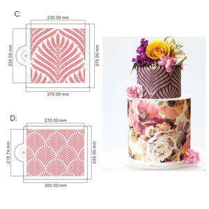 Pochoirs de décoration de gâteaux en plastique DIY, moules à pulvérisation, outils de pâtisserie, accessoires de cuisine - Product Image 3