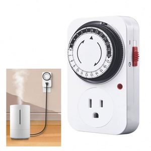 24 Hour Plug-In for Indoor Outlets Grounded Aquarium <b>Grow</b> <b>Light</b> Pets Home Kitchen Office Plug Timer Set Gift - Product Image 1