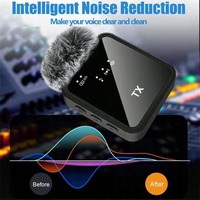 Nouveau microphone cravate sans fil 3-en-1 F11-2 F15 2.4G à condensateur, portable et mains libres pour téléphone portable et interviews en direct