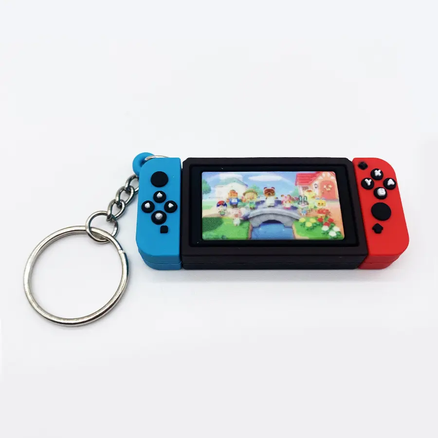 Griffsc halter Spiel maschine Animal Crossing PVC Schlüssel anhänger Brieftasche Schlüssel ring Charm Bag Anhänger Weich gummi Key Chain Hersteller