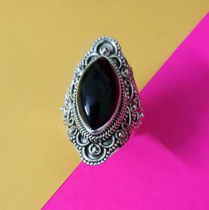 Anillo de Plata de Ley 925 con gema de ónix negra Natural, joyería de boda, regalo para hombres y mujeres - Product Image 3