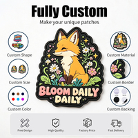 Écussons en caoutchouc et silicone flexibles, durables, gaufrés et débossés, à motif animalier de dessin animé, en vrac, de fabrication industrielle
