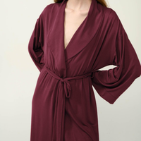 Vente flash de Noël, peignoir doux pour femmes avec col rabattu, peignoir en modal doux et confortable pour un cadeau de vacances