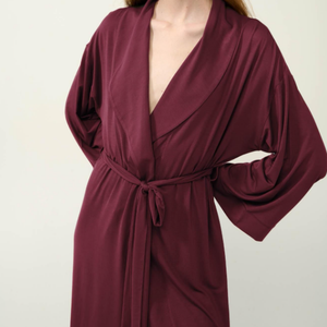 Oferta de Navidad: Bata de Baño Suave para Mujer <span class=keywords><strong>con</strong></span> Cuello Doblado, Bata de Modal Cómoda y Suave para Regalo Navideño - Product Image 1
