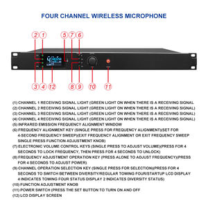 Nuevo Sistema de Micrófono Inalámbrico de Escritorio Cuadrado de <span class=keywords><strong>Ocho</strong></span> Canales Ipalead Profesional, Banda U, Cable de Datos, Modelo M-XU2040-B1L-1, para Transmisiones en Vivo - Product Image 2