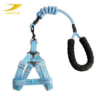 Harness Anjing Kain Heather Anti Tarik Khusus Dengan Tali Pengikat Busa Empuk, Pegangan Busa Nyaman, Gesper yang Dapat Disesuaikan, Aksesoris Jalan-Jalan Hewan Peliharaan