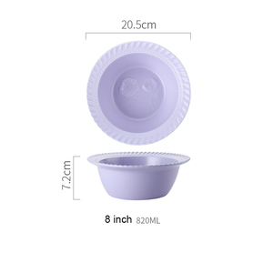 New Ceramic Rice Bowl Soup Bowl Creative Simple Relief Bowl Tableware <b>Set</b> Modern Dish Plate Fish Plate Tableware - Product Image 3