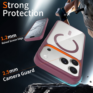 Coque de téléphone avec bouton de contrôle de l'appareil photo pour iPhone 17 18 <span class=keywords><strong>Pro</strong></span> <span class=keywords><strong>Max</strong></span>, antichoc, magnétique, givrée, transparente et protectrice - Product Image 4