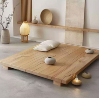 Meubles de style design pour chambre principale de villa, lit double en bois massif