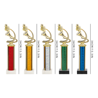 Trophée en plastique plaqué or imprimé UV avec base en marbre, coupe de récompense pour la compétition de football américain et de rugby DL24