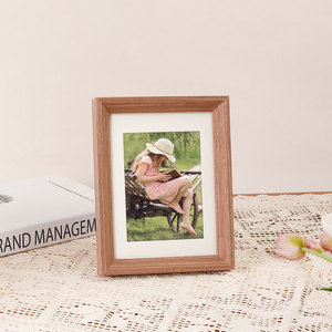 Treo tường walnut MDF gỗ lớn khung ảnh sơn dầu bên ngoài khung A4 A3 ánh sáng sang trọng Câu Đố khung - Product Image 6