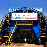 Machinerie professionnelle de coffrage en acier pour tunnels, fabriquée en Chine, pour projets routiers, avec système de contrôle hydraulique, pompe à engrenages, revêtement secondaire, garantie 1 an