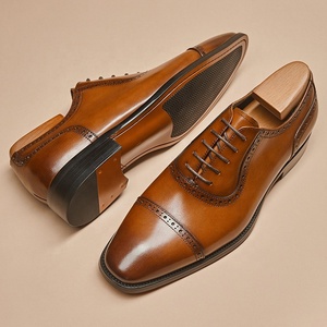 Chaussures de bureau italiennes haut de gamme pour hommes, chaussures Oxford en <span class=keywords><strong>cuir</strong></span> noir et <span class=keywords><strong>marron</strong></span>, chaussures pour hommes, Zapatos Para Hombres, chaussures de mariage de haute qualité pour hommes - Product Image 1