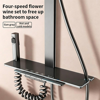 Système de douche thermostatique avec affichage LED, ensemble de douche pluie, touches piano, montage mural, aluminium brossé, certifié CE, Douche Banho
