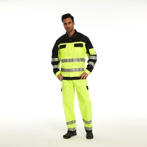 Veste de sécurité réfléchissante haute visibilité et pantalon cargo pour hommes et femmes - Product Image 2