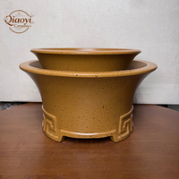 Pot à Bonsaï Classique en Argile Violette de Yixing, Écologique, Sculpté à la Main, Ovale, Vintage, 11L, avec Trou de Drainage, pour Sol, Bureau et Usage Domestique