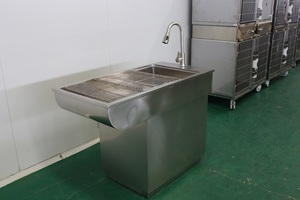 Стол LK 304 из нержавеющей стали для многоразового использования в ветеринарных клиниках, для сухой и влажной хирургии - Product Image 6