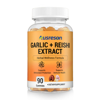 Ausreson OEM Gummies d'extrait d'ail noir frais et de Reishi, antioxydant, pour la santé immunitaire, vente en gros