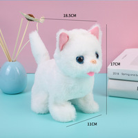 Jouet de chaton en peluche électrique marchant et aboyant caractéristique électronique pour le plaisir félin