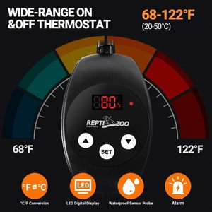 Repti Zoo 8 "x 12" bò sát nhiệt Pad 24 Wát Sưởi ấm nhanh pad với điều chỉnh nhiệt bò sát nhiệt Mat cho rùa/râu rồng - Product Image 4