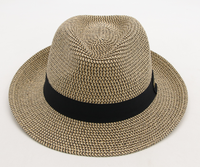 Papier tressé Papier Hat 100% paille couleur mélangée été Panama chapeaux