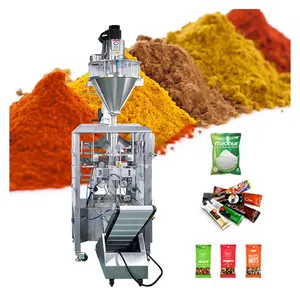 automatic small sachet auger turmeric powder wheat flour paper bag packing machine