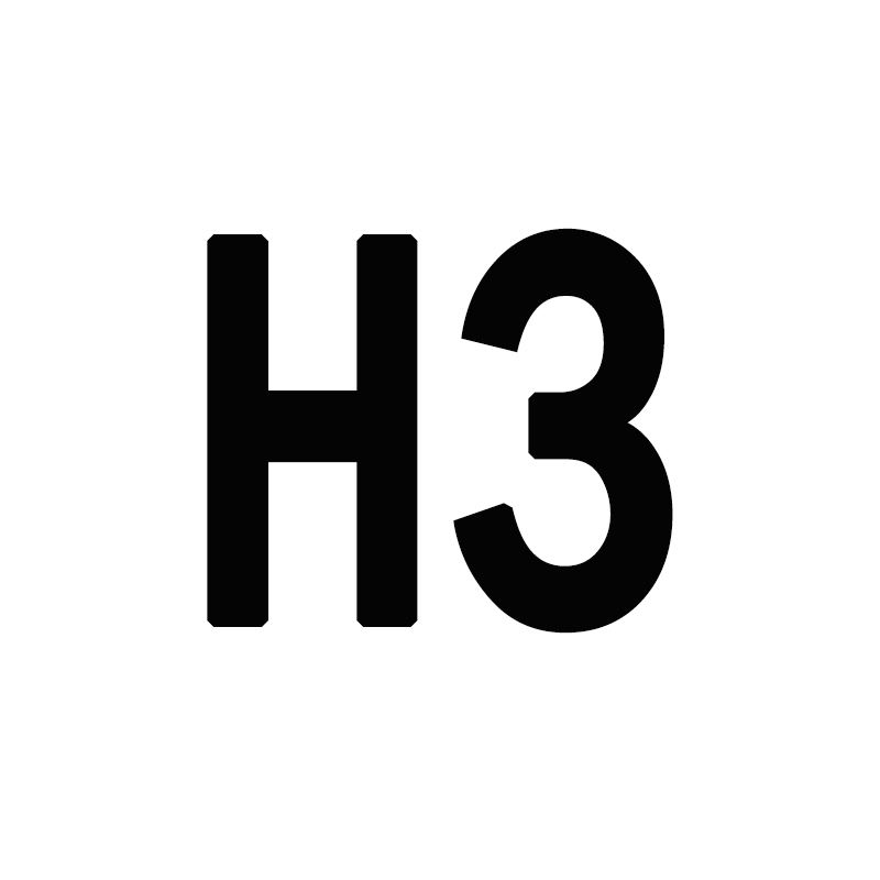 H3 white color