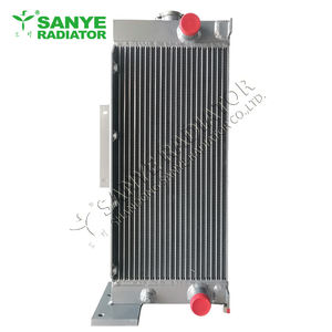 Radiatore <span class=keywords><strong>San</strong></span>--y 75-9 personalizzato con alette a piastre ad angolo retto in alluminio per escavatore usato, caricatore, origine Shandong, 6 mesi di garanzia - Product Image 2