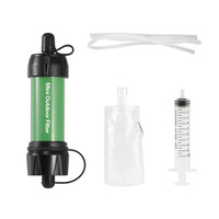 Paille filtrante à eau portable, purificateur d'eau personnel pour le camping, la randonnée, les situations d'urgence et de survie, avec tube d'admission