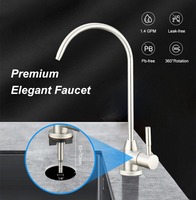 Caractéristiques uniques : Robinet col de cygne 1/4 pouce, économique, pour eau potable RO, robinet purificateur d'eau