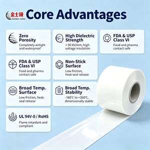 ฟิล์ม PTFE หนา 0.1 มม. ทนทานต่อสารเคมีได้ดีเยี่ยมและทนต่ออุณหภูมิสูงถึง 260 องศาเซลเซียส เหมาะสำหรับงานอุตสาหกรรมที่มีความต้องการสูง - Product Image 2