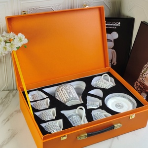 Juego de Vajilla de Porcelana Fina de Lujo Europeo, Estilo Vintage, Moderno y Personalizable, Juego de Tazas y Platos para Café, para Hogar, Hotel, Restaurante, Cena - Product Image 2