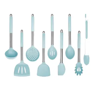 CANZO One Stop Service Kitchenware Manufacturer Kitchen Utensils Silicone Utensil with Stainless Steel Handle
