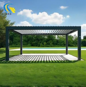 Pabellón Telescópico Eléctrico para Exteriores Modelo 220, de Aleación de Aluminio, Impermeable, con Marco con Recubrimiento en Polvo, para Balcón, Gazebo, Pérgola - Product Image 2