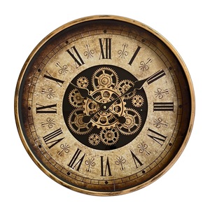 Đồng hồ treo tường sắt trang trí lớn hiện đại với cơ chế chuyển động thực sự và kim hiển thị một mặt - Product Image 5