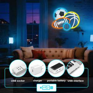 Enseigne néon sportive, néon de football, baseball, basketball, soccer pour décoration murale, enseigne lumineuse sur le thème du sport pour salon - Product Image 4