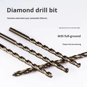 Broca Parabólica de Aço Inoxidável com 200mm de Comprimento e Alta Concentração de Cobalto para Furos Profundos - Product Image 4