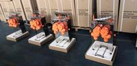 Presse-agrumes automatique à presser, en acier inoxydable, pour presser le saumon et le jus de grenade