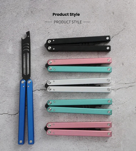 Couteau pliant, couteau de combat, couteau à lame oscillante, couteau à peigne, système de manche efficace, ouvre-bouteille, couteau papillon d'entraînement - Product Image 5