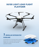 Cadre de drone modulaire EFT de qualité industrielle OEM en fibre de carbone X6100 à 6 axes avec une longue autonomie et un long temps de vol