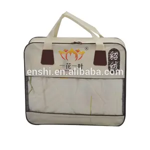 Bolsa de embalaje para cortina con botón de plástico pvc transparente con gancho