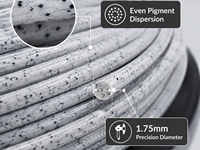 Filament d'imprimante 3D PLA marbré Yiqiu3D 1,75 mm 1 kg Gris marbré Moulage 220°C pour Bambu Lab