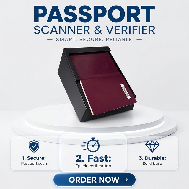 Factory Wholesale Airport Passport Scanner Reader with Document ID MRZ Reader Multiple Document Reading Imaging Full Page