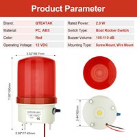 Luz de Advertencia Giratoria con Sirena LED de 12V para Cercas Eléctricas