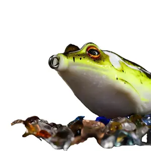 HAYA 낚시 미끼 현실적인 디자인 개구리 루어 내구성 고품질 실물 같은 3D 눈과 다채로운 현실적인 페인트 패턴