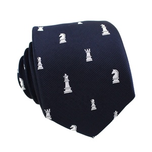 Bán Buôn Kinh Doanh Tùy Chỉnh Cà Vạt Tự Bow <span class=keywords><strong>Tie</strong></span> Thiết Lập Màu Xanh Đen Trắng Cờ Tướng Polyester Dệt Mỏng Skinny Mens Quan hệ Cổ Cho Nam Giới 7Cm - Product Image 3